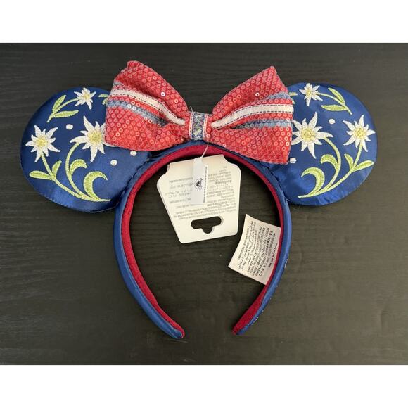 NEW Disney Epcot World Showcase Germany Pavilion Floral Minnie Ears Headband main image 4